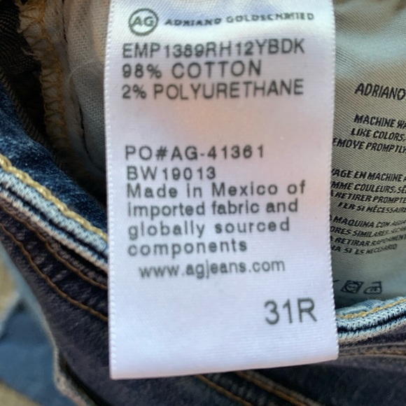 AG The Legging Raw Hem Ankle Skinny Jeans 12 Yrs - Picture 14 of 16